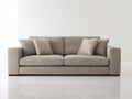 Sofás lineales de tela 225x98x85 cm - Beige claro - Diseño contemporáneo de tres plazas