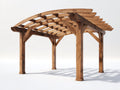 Pérgola de jardín de madera marrón natural 400 x 300 x 250 cm - estructura exterior para terraza y jardín