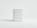 Cómodas de dormitorio de madera 80x40x90 cm blanca con 4 cajones diseño moderno