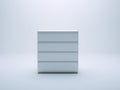 Cómodas blanca con 4 cajones 80 x 40 x 100 cm - cómoda moderna de almacenamiento para dormitorio