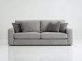Sofás lineales de tela 205 x 92 x 86 cm - Gris claro - Diseño moderno con asiento amplio y reposabrazos rectos