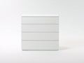 Cómodas de 4 cajones 80 x 40 x 92 cm - Blanco - Diseño moderno sin tiradores