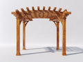 Pérgola de jardín de madera 350x300x250 cm marrón diseño clásico para exterior