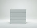 Cómodas blanca con 4 cajones 80 x 40 x 100 cm - cómoda moderna de almacenamiento para dormitorio